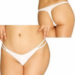 2wayストレッチ生地ダブルラインTバックローターポケット付き ホワイト(ローター) 2wayストレッチ生地ダブルラインTバックローターポケット付き ホワイト(ローター)