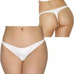 フェリカ光沢生地 ローターポケット&玉付きTバック ホワイト(ローター) フェリカ光沢生地 ローターポケット&玉付きTバック ホワイト(ローター)