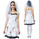 スプラッターブライド 血糊花嫁ウェディングドレス フリーサイズ(コスプレ衣装) スプラッターブライド 血糊花嫁ウェディングドレス フリーサイズ(コスプレ衣装)