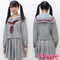 グレーカラーのセーラー服(冬制服) M